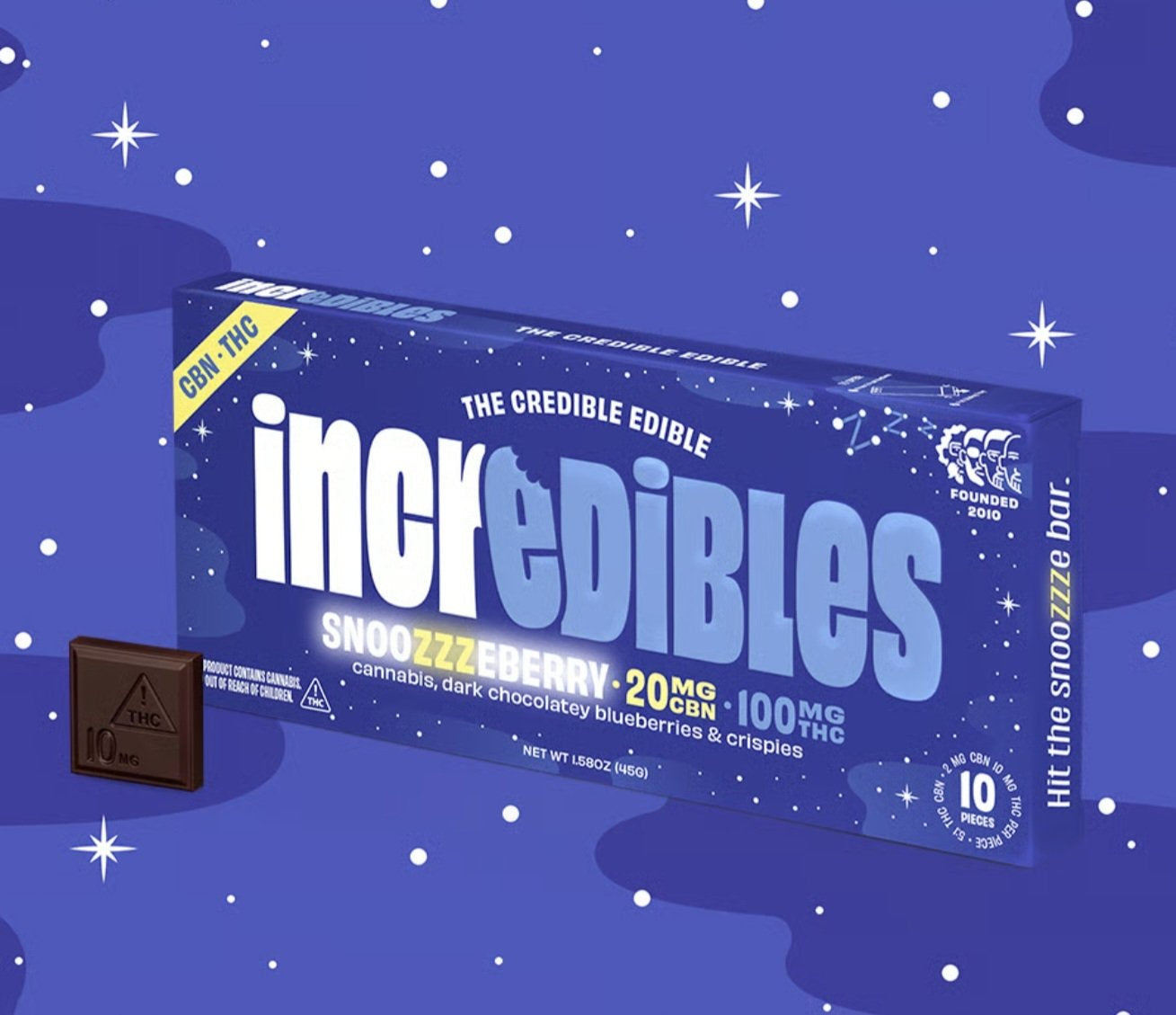 INCREDIBLES 5:1 Snoozzzeberry + CBN Bar [10pk]