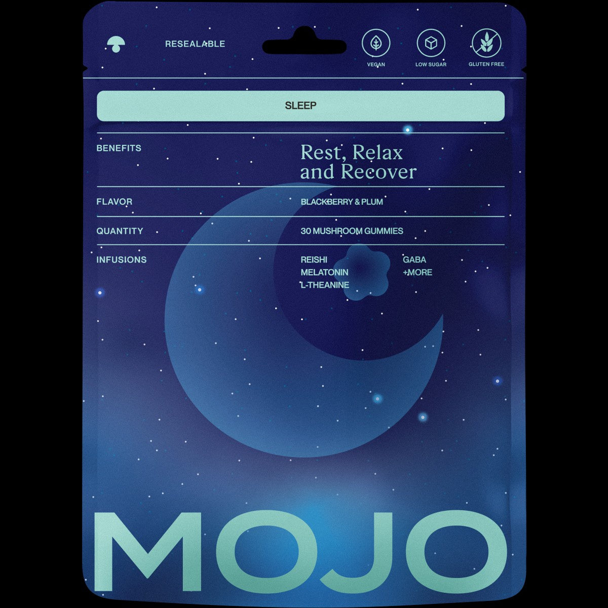MOJO  30 Gummies Blackberry & Plum