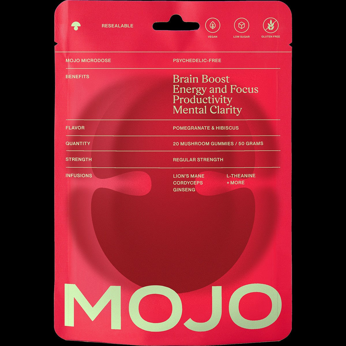 MOJO- 20 Gummies  Pomegranate & Hibiscus
