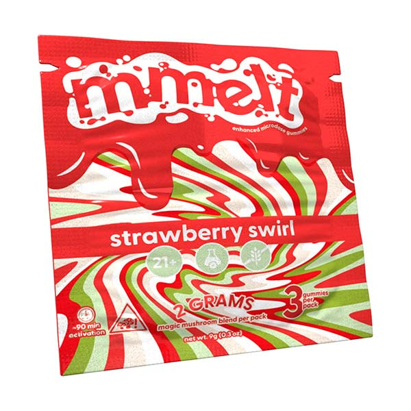 Mmelt Mushroom Gummies-Strawberry Swirl-2 grams