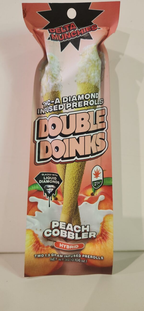 DOUBLE DOINKS Diamond Infused Pre Roll Peach Cobbler