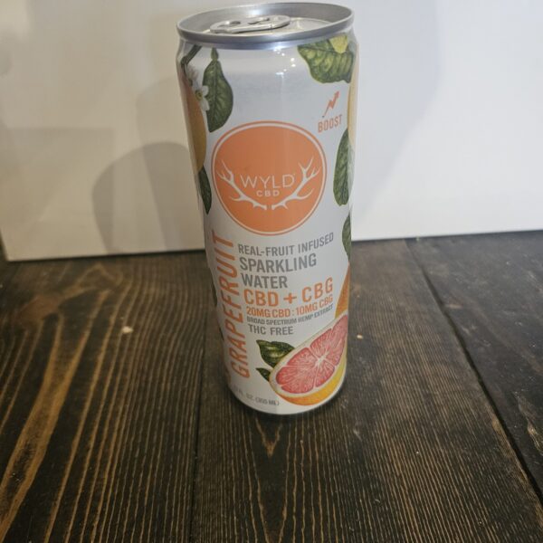 WYLDE FRUIT INFUSED SPARKLING WATER CBD+CBG 2-1 THC FREE GRAPEFRUIT